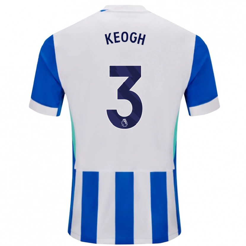Danxen Barn Sean Keogh #3 Blå Vit Hemmatröja Matchtröjor 2025/26 Tröjor T-Tröja