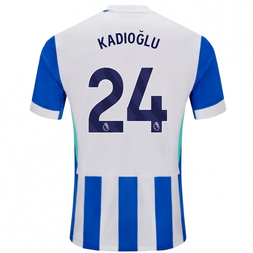 Danxen Barn Ferdi Kadıoğlu #24 Blå Vit Hemmatröja Matchtröjor 2025/26 Tröjor T-Tröja