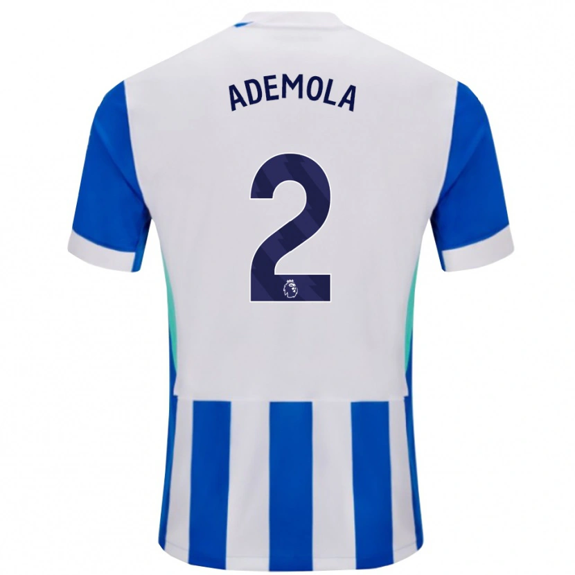 Danxen Barn Sebastian Ademola #2 Blå Vit Hemmatröja Matchtröjor 2025/26 Tröjor T-Tröja