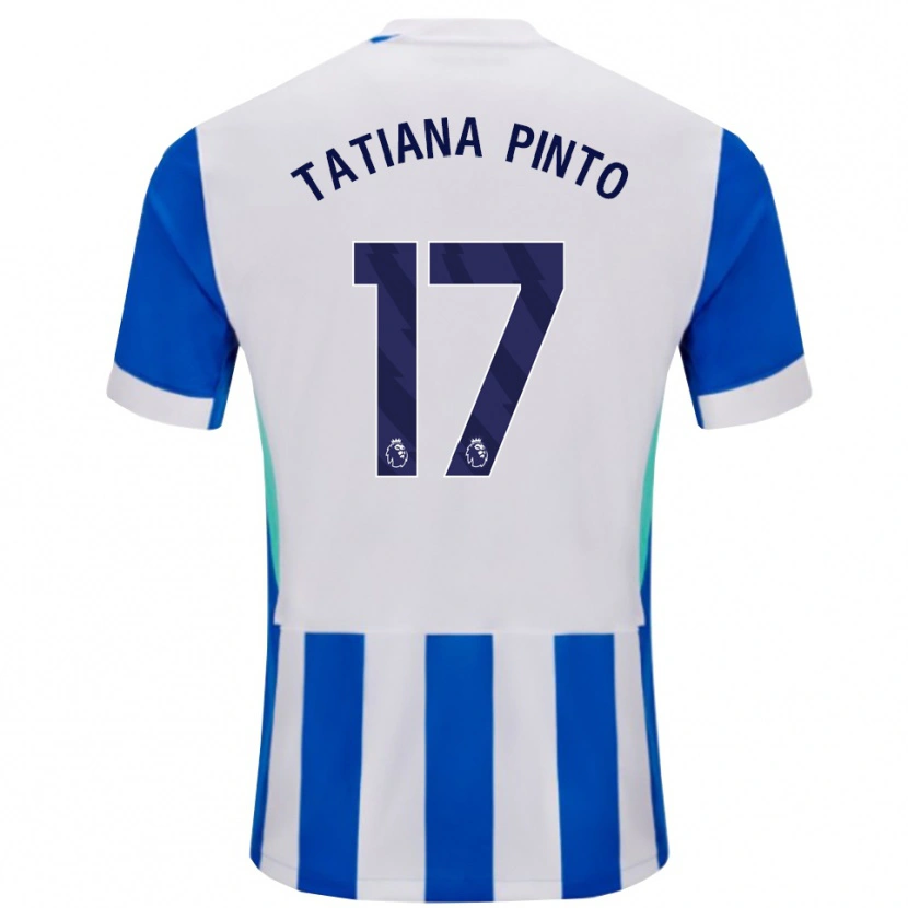 Danxen Barn Tatiana Vanessa Ferreira Pinto #17 Blå Vit Hemmatröja Matchtröjor 2025/26 Tröjor T-Tröja