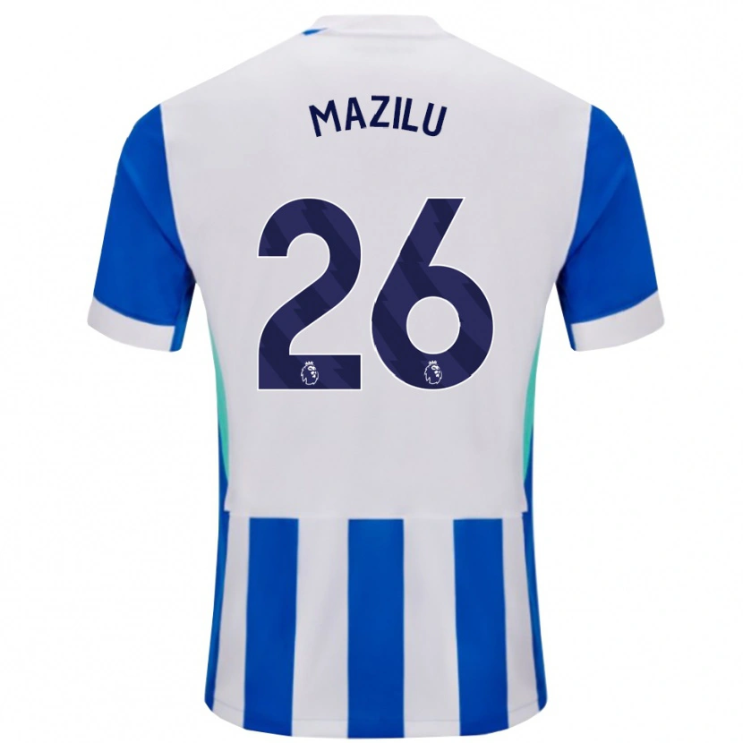 Danxen Barn Adrian Mazilu #26 Blå Vit Hemmatröja Matchtröjor 2025/26 Tröjor T-Tröja