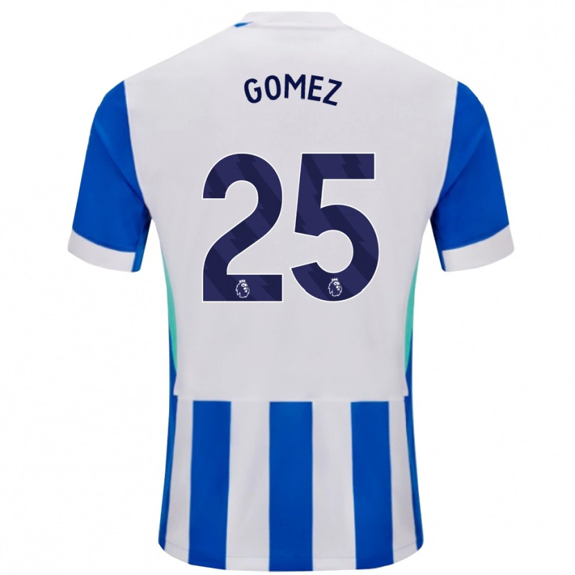 Danxen Barn Diego Gómez #25 Blå Vit Hemmatröja Matchtröjor 2025/26 Tröjor T-Tröja