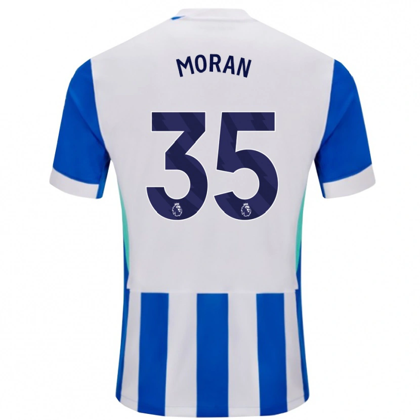 Danxen Barn Andrew Moran #35 Blå Vit Hemmatröja Matchtröjor 2025/26 Tröjor T-Tröja
