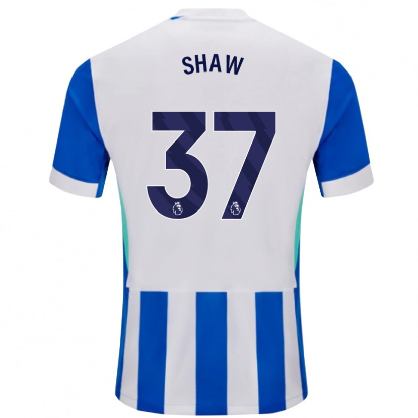 Danxen Barn Kofi Shaw #37 Blå Vit Hemmatröja Matchtröjor 2025/26 Tröjor T-Tröja