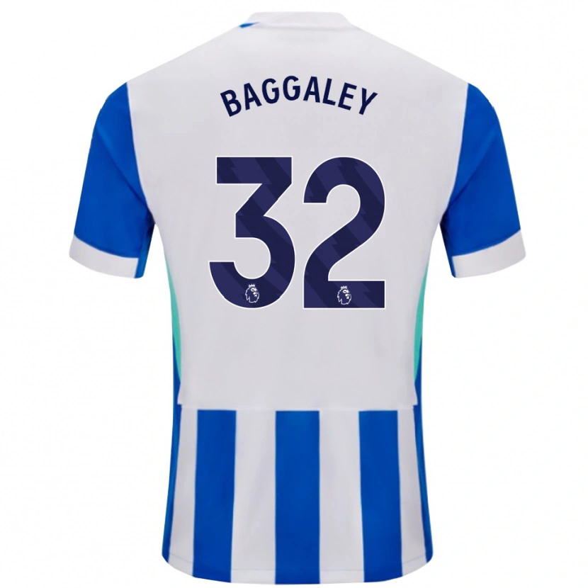 Danxen Barn Sophie Baggaley #32 Blå Vit Hemmatröja Matchtröjor 2025/26 Tröjor T-Tröja