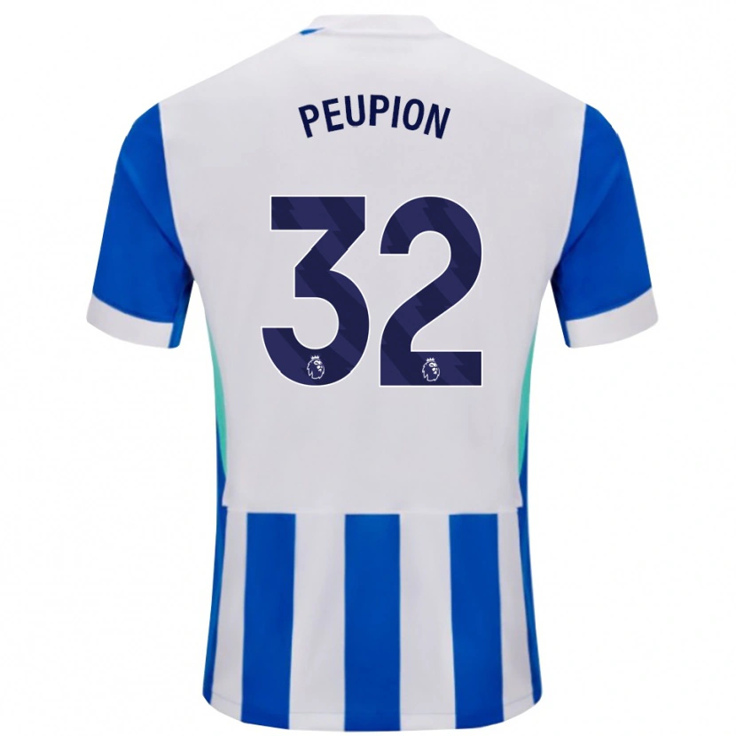 Danxen Barn Cameron Peupion #32 Blå Vit Hemmatröja Matchtröjor 2025/26 Tröjor T-Tröja