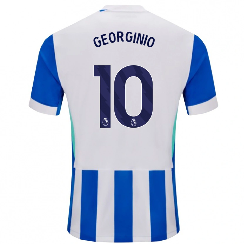 Danxen Barn Georginio Rutter #10 Blå Vit Hemmatröja Matchtröjor 2025/26 Tröjor T-Tröja