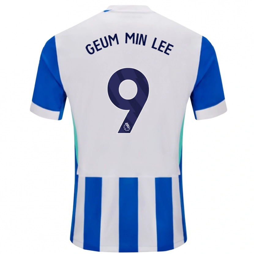 Danxen Barn Lee Geum-Min #9 Blå Vit Hemmatröja Matchtröjor 2025/26 Tröjor T-Tröja