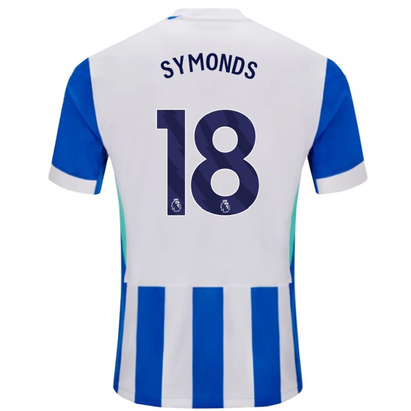 Danxen Barn Maisie Symonds #18 Blå Vit Hemmatröja Matchtröjor 2025/26 Tröjor T-Tröja