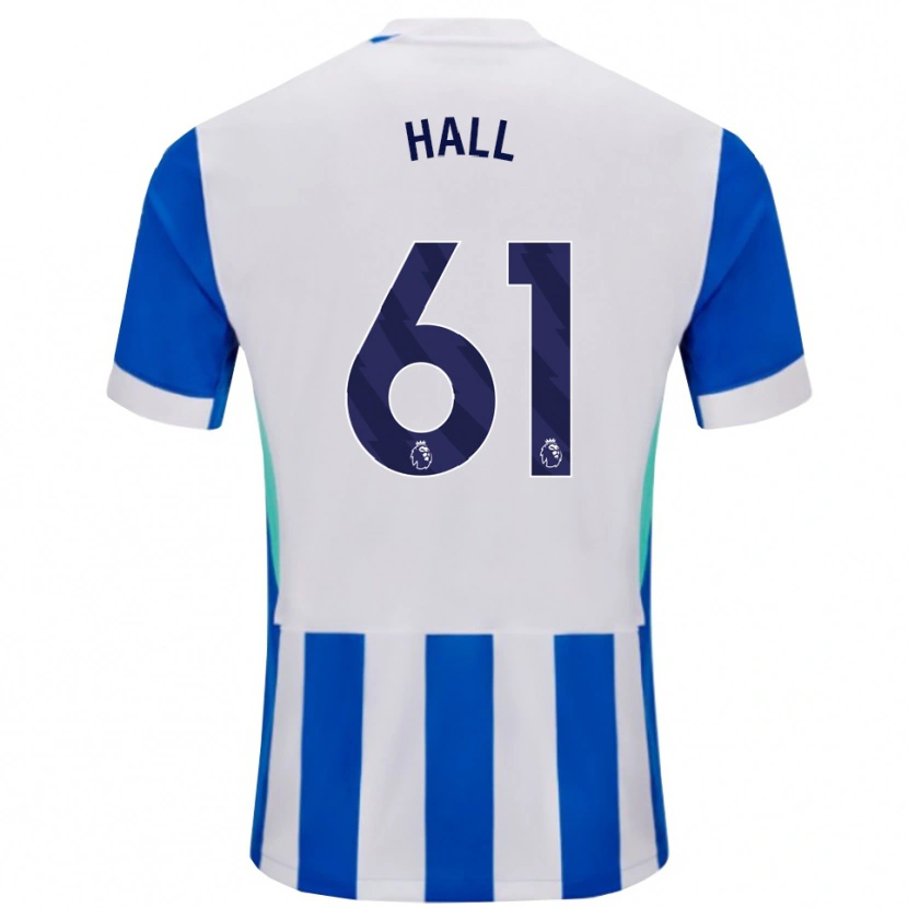 Danxen Barn Steven Hall #61 Blå Vit Hemmatröja Matchtröjor 2025/26 Tröjor T-Tröja