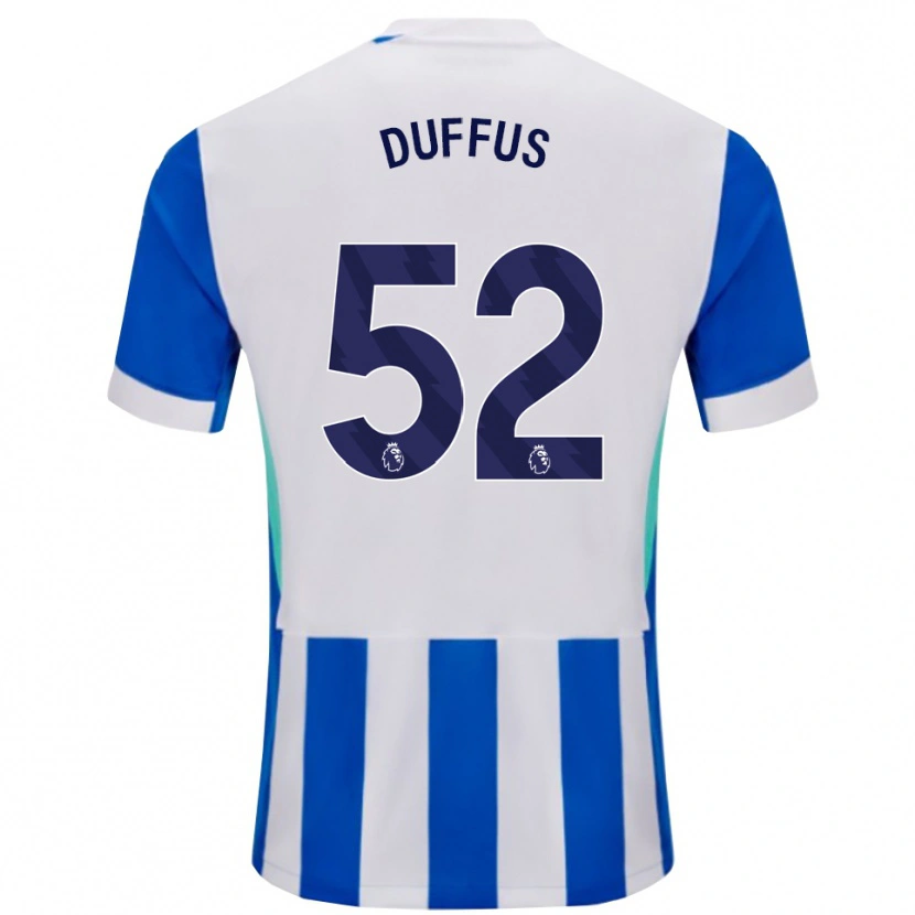 Danxen Barn Joshua Duffus #52 Blå Vit Hemmatröja Matchtröjor 2025/26 Tröjor T-Tröja