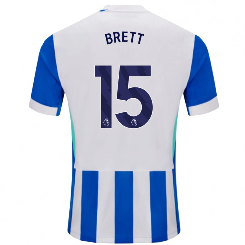 Danxen Barn Adam Brett #15 Blå Vit Hemmatröja Matchtröjor 2025/26 Tröjor T-Tröja