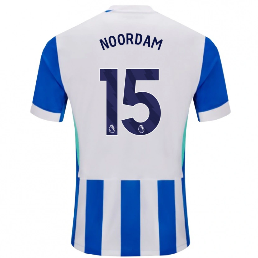 Danxen Barn Nadine Noordam #15 Blå Vit Hemmatröja Matchtröjor 2025/26 Tröjor T-Tröja