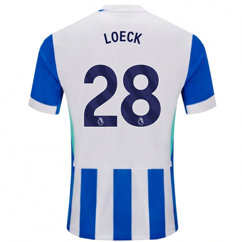 Danxen Barn Melina Loeck #28 Blå Vit Hemmatröja Matchtröjor 2025/26 Tröjor T-Tröja