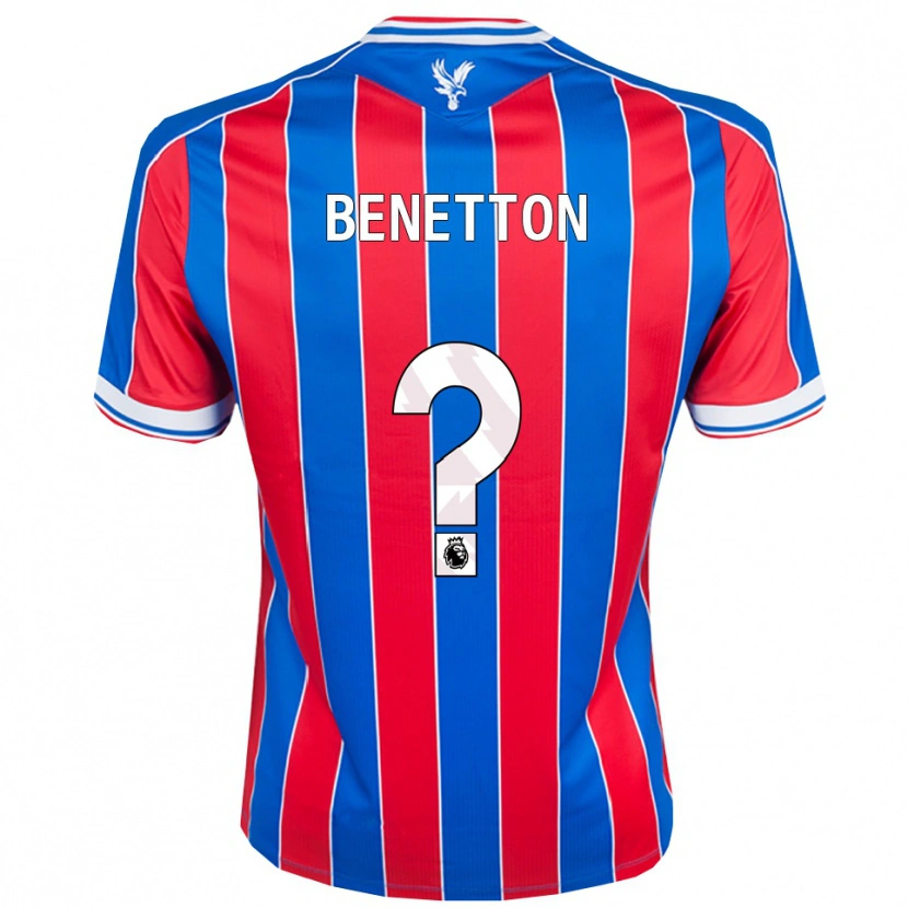 Danxen Barn Lucca Benetton #0 Blå Röd Vit Hemmatröja Matchtröjor 2025/26 Tröjor T-Tröja