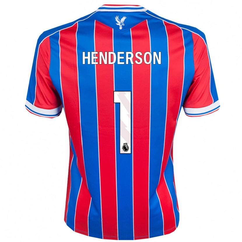 Danxen Barn Dean Henderson #1 Blå Röd Vit Hemmatröja Matchtröjor 2025/26 Tröjor T-Tröja