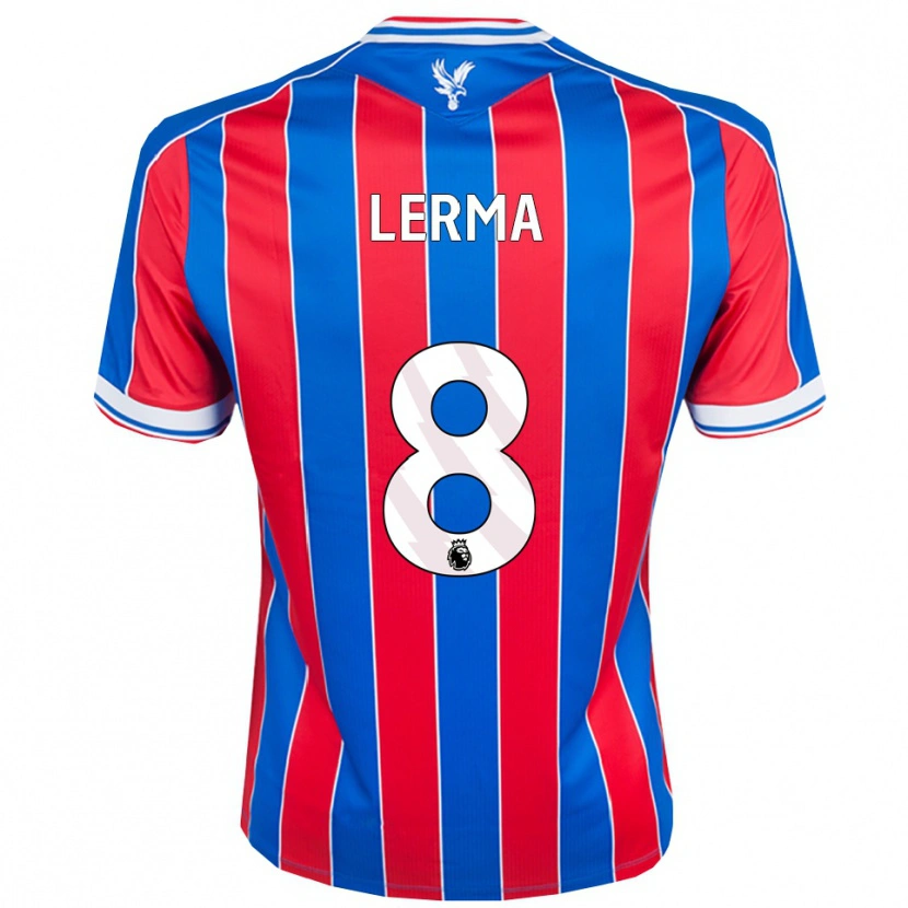 Danxen Barn Jefferson Lerma #8 Blå Röd Vit Hemmatröja Matchtröjor 2025/26 Tröjor T-Tröja