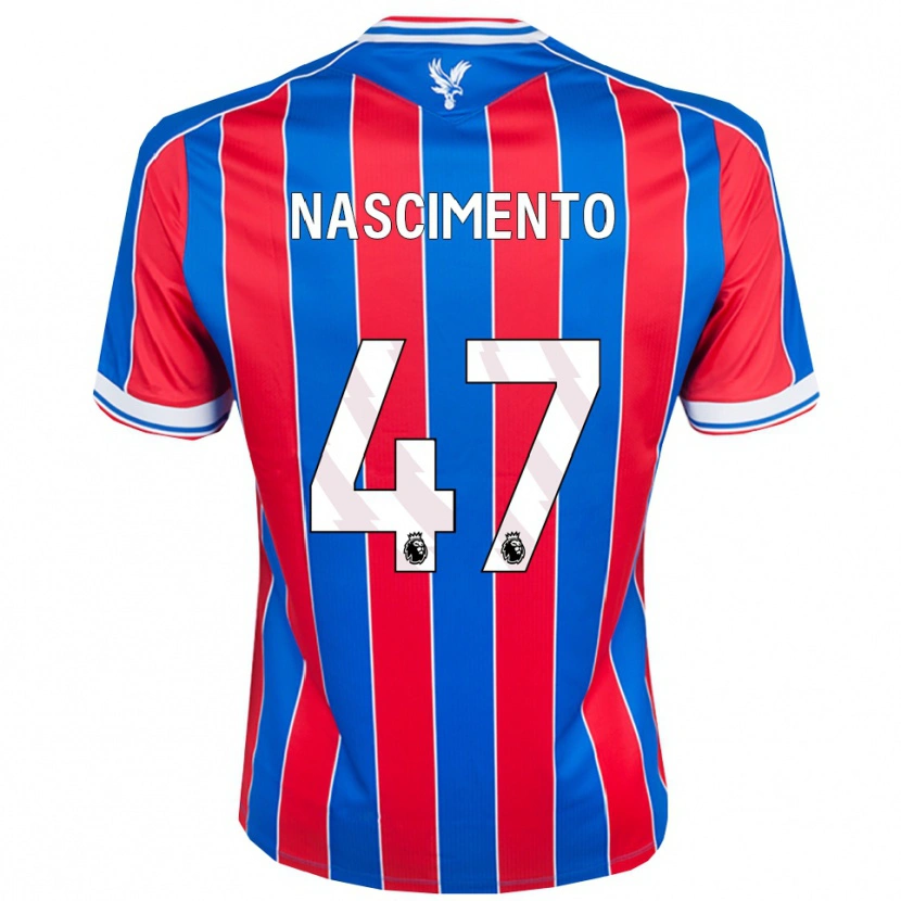 Danxen Barn Adler Nascimento #47 Blå Röd Vit Hemmatröja Matchtröjor 2025/26 Tröjor T-Tröja