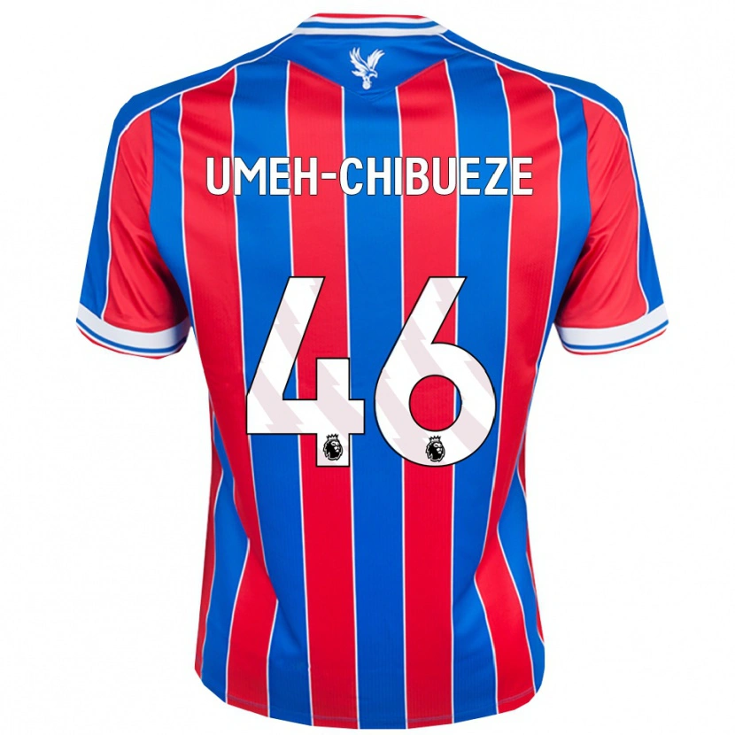 Danxen Barn Franco Umeh-Chibueze #46 Blå Röd Vit Hemmatröja Matchtröjor 2025/26 Tröjor T-Tröja