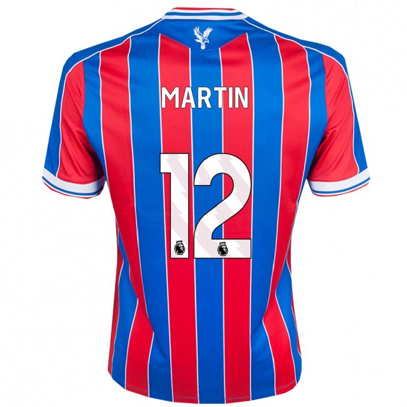 Danxen Barn Donte Martin #12 Blå Röd Vit Hemmatröja Matchtröjor 2025/26 Tröjor T-Tröja