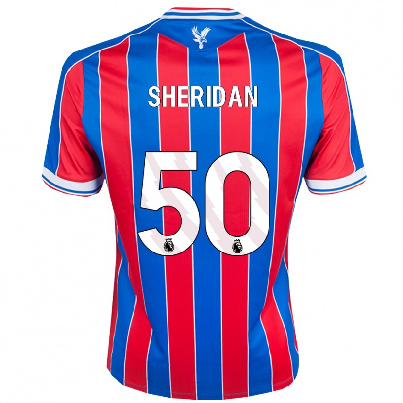 Danxen Barn Joe Sheridan #50 Blå Röd Vit Hemmatröja Matchtröjor 2025/26 Tröjor T-Tröja