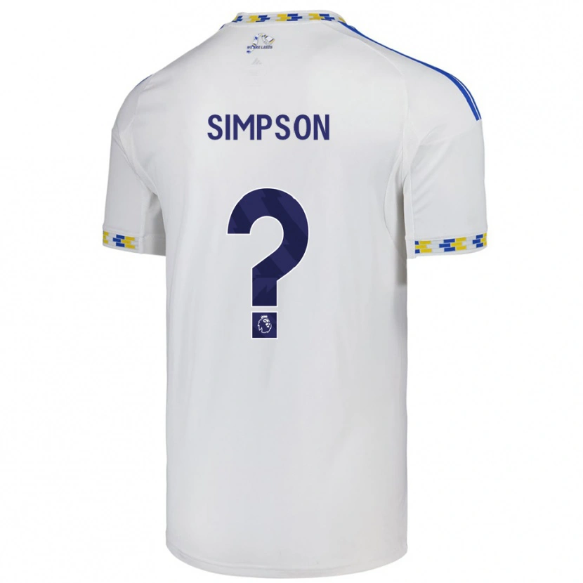 Danxen Barn Carrie Simpson #0 Vit Blå Hemmatröja Matchtröjor 2025/26 Tröjor T-Tröja
