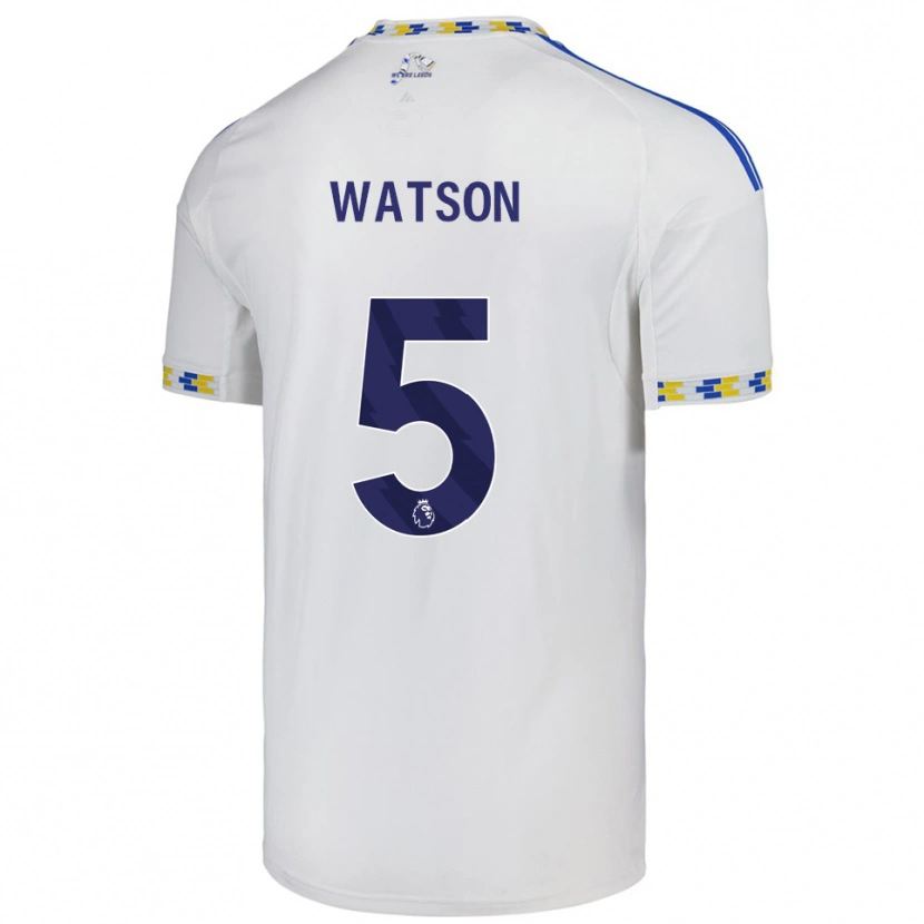 Danxen Barn Jacob Watson #5 Vit Blå Hemmatröja Matchtröjor 2025/26 Tröjor T-Tröja