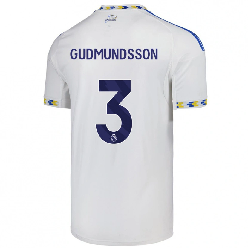 Danxen Barn Gabriel Gudmundsson #3 Vit Blå Hemmatröja Matchtröjor 2025/26 Tröjor T-Tröja