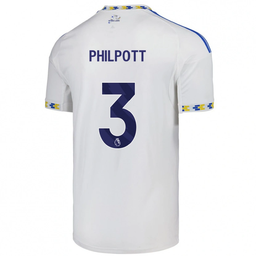 Danxen Barn Louie Philpott #3 Vit Blå Hemmatröja Matchtröjor 2025/26 Tröjor T-Tröja