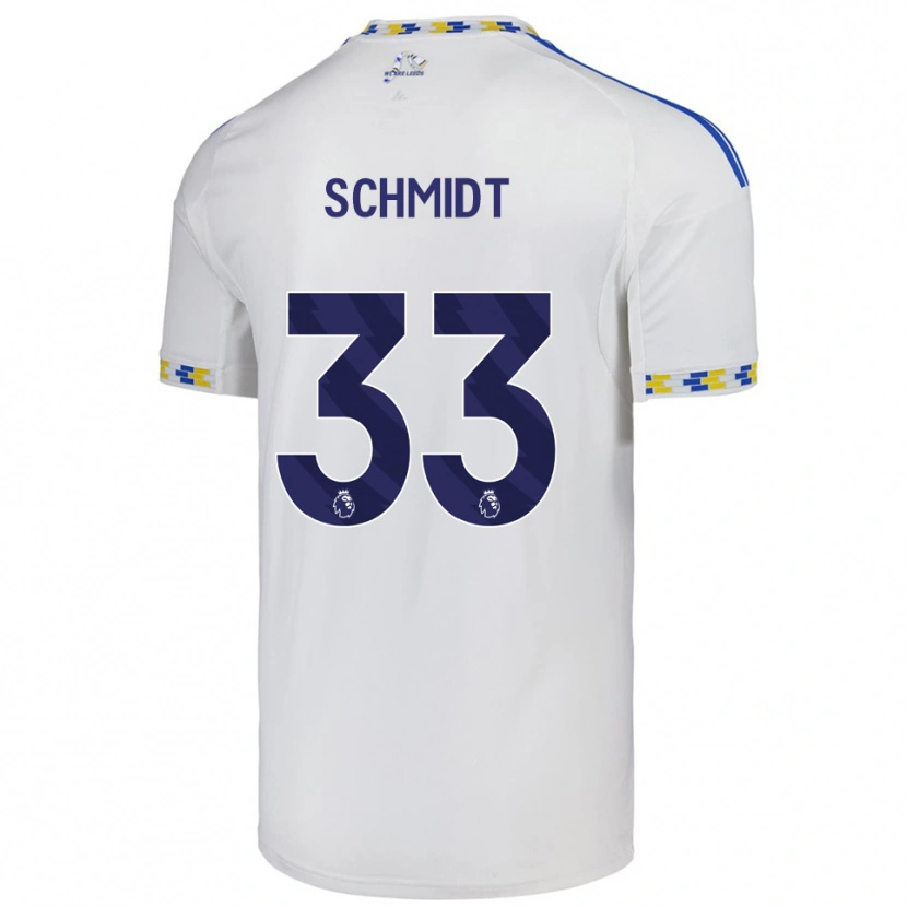 Danxen Barn Isaac Schmidt #33 Vit Blå Hemmatröja Matchtröjor 2025/26 Tröjor T-Tröja