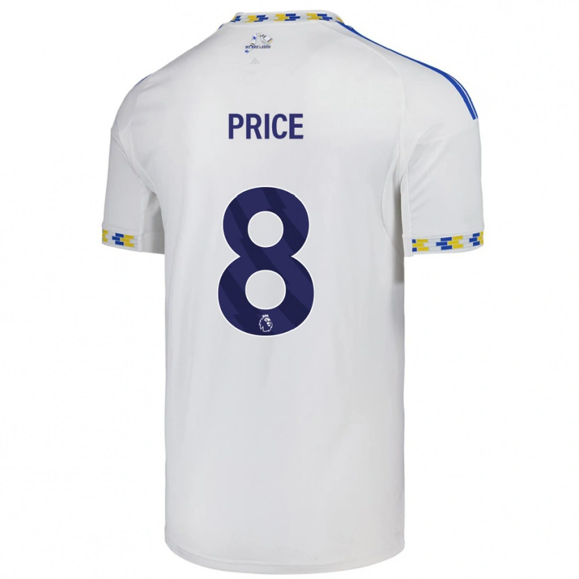 Danxen Barn Leoni Price #8 Vit Blå Hemmatröja Matchtröjor 2025/26 Tröjor T-Tröja