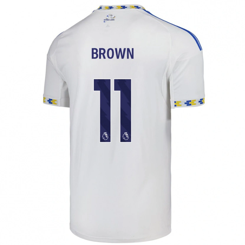 Danxen Barn Abbie Brown #11 Vit Blå Hemmatröja Matchtröjor 2025/26 Tröjor T-Tröja