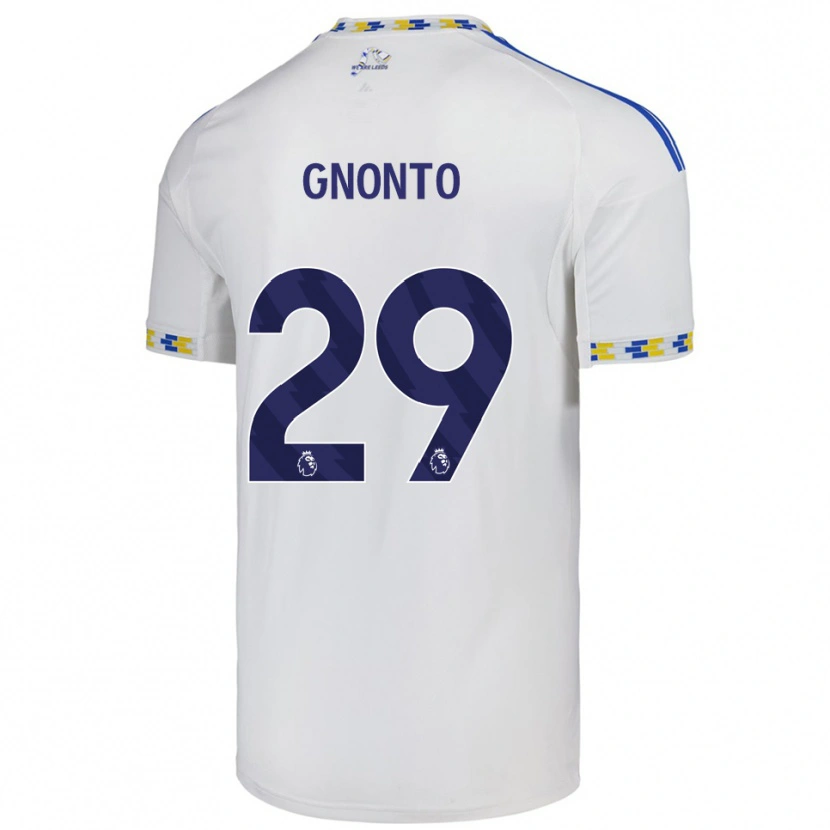 Danxen Barn Wilfried Gnonto #29 Vit Blå Hemmatröja Matchtröjor 2025/26 Tröjor T-Tröja