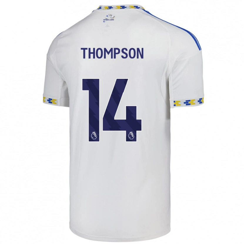 Danxen Barn Aiden Thompson #14 Vit Blå Hemmatröja Matchtröjor 2025/26 Tröjor T-Tröja