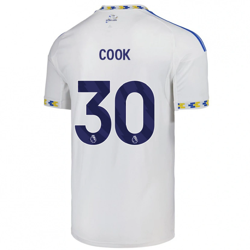 Danxen Barn Robbie Cook #30 Vit Blå Hemmatröja Matchtröjor 2025/26 Tröjor T-Tröja