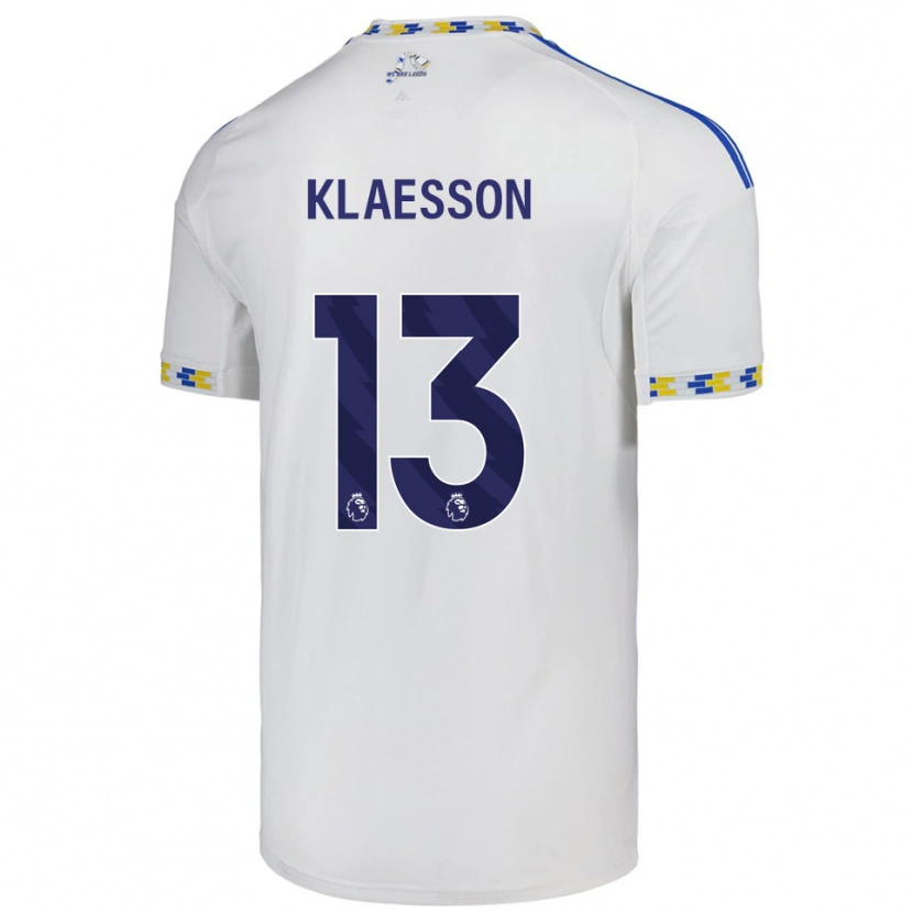 Danxen Barn Kristoffer Klaesson #13 Vit Blå Hemmatröja Matchtröjor 2025/26 Tröjor T-Tröja