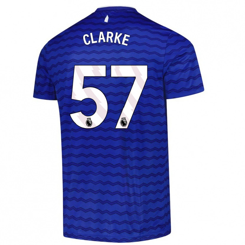 Danxen Barn Justin Clarke #57 Blå Marinblå Hemmatröja Matchtröjor 2025/26 Tröjor T-Tröja