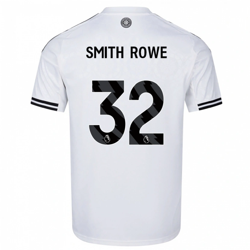 Danxen Barn Emile Smith Rowe #32 Vit Svart Hemmatröja Matchtröjor 2025/26 Tröjor T-Tröja