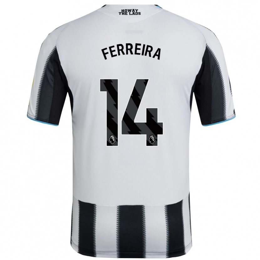 Danxen Barn Matheos Ferreira #14 Svart Vit Hemmatröja Matchtröjor 2025/26 Tröjor T-Tröja