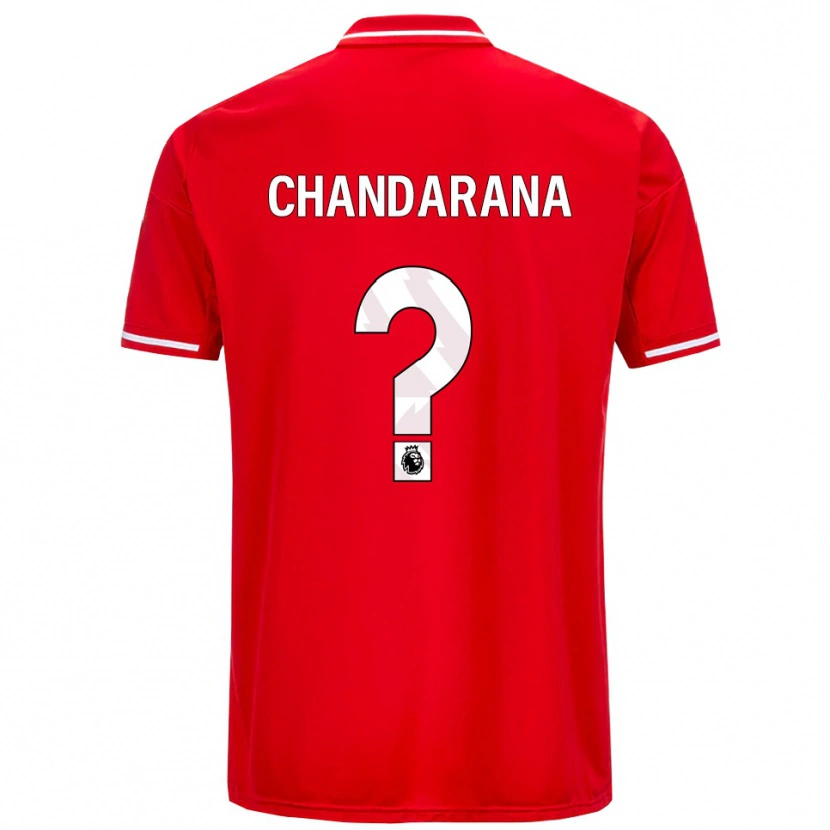 Danxen Barn Millie Chandarana #0 Röd Vit Hemmatröja Matchtröjor 2025/26 Tröjor T-Tröja