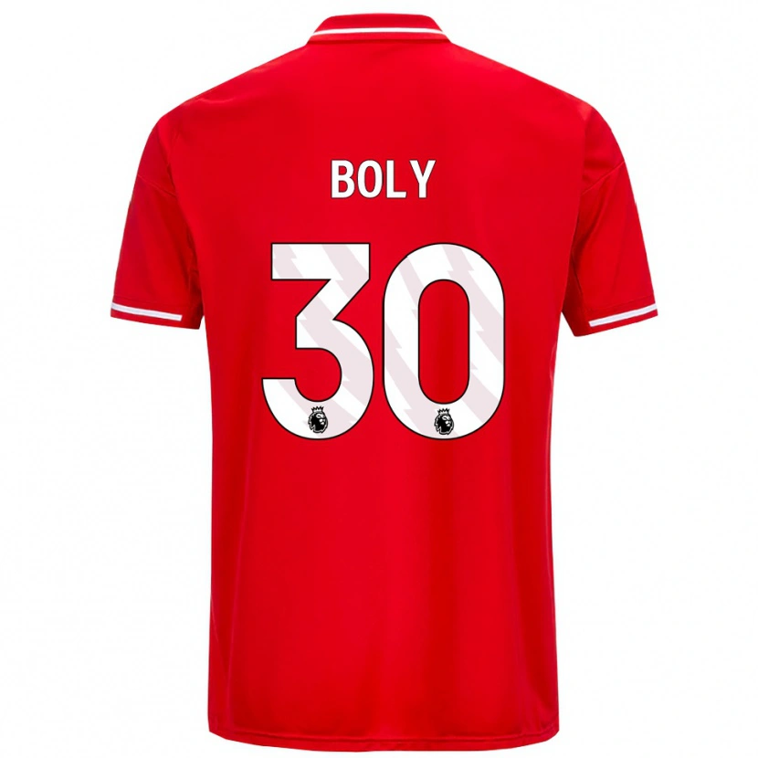 Danxen Barn Willy Boly #30 Röd Vit Hemmatröja Matchtröjor 2025/26 Tröjor T-Tröja