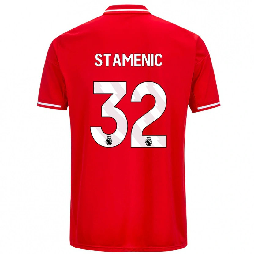 Danxen Barn Marko Stamenic #32 Röd Vit Hemmatröja Matchtröjor 2025/26 Tröjor T-Tröja