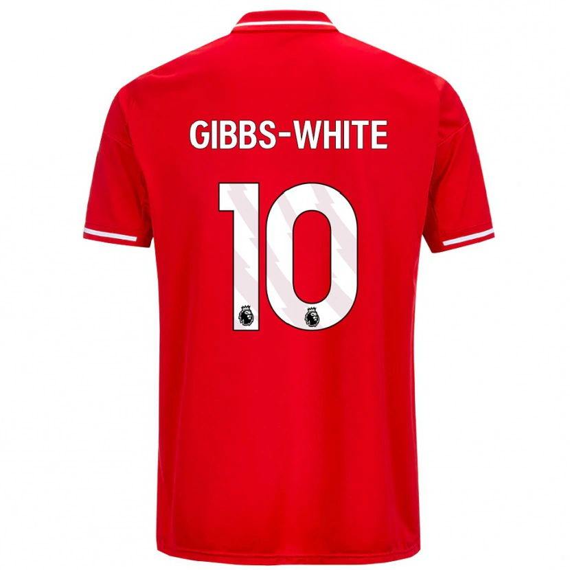 Danxen Barn Morgan Gibbs-White #10 Röd Vit Hemmatröja Matchtröjor 2025/26 Tröjor T-Tröja