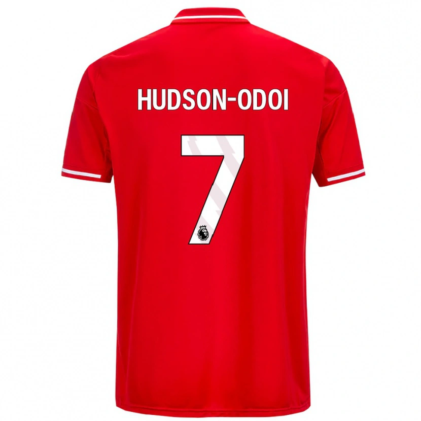 Danxen Barn Callum Hudson-Odoi #7 Röd Vit Hemmatröja Matchtröjor 2025/26 Tröjor T-Tröja
