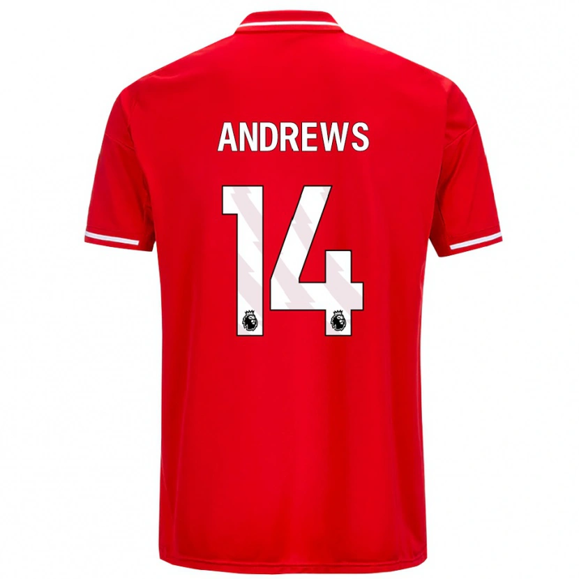 Danxen Barn Harvey Andrews #14 Röd Vit Hemmatröja Matchtröjor 2025/26 Tröjor T-Tröja