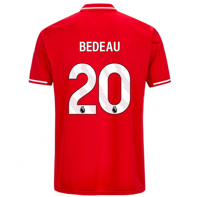 Danxen Barn Naomi Bedeau #20 Röd Vit Hemmatröja Matchtröjor 2025/26 Tröjor T-Tröja