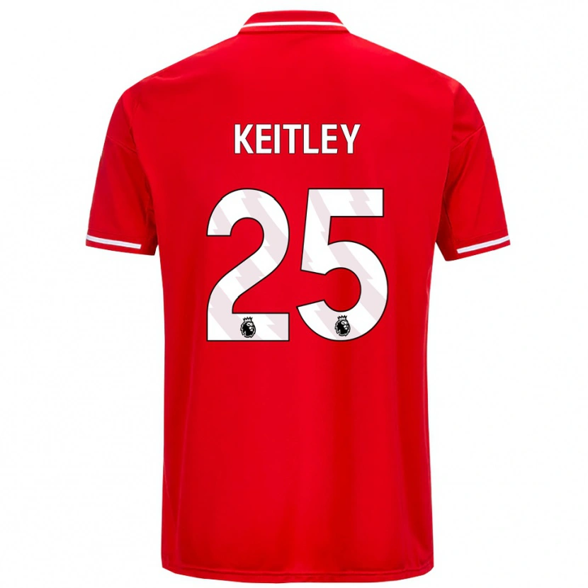 Danxen Barn Alice Keitley #25 Röd Vit Hemmatröja Matchtröjor 2025/26 Tröjor T-Tröja