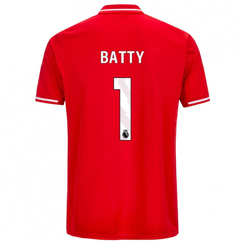 Danxen Barn Emily Batty #1 Röd Vit Hemmatröja Matchtröjor 2025/26 Tröjor T-Tröja
