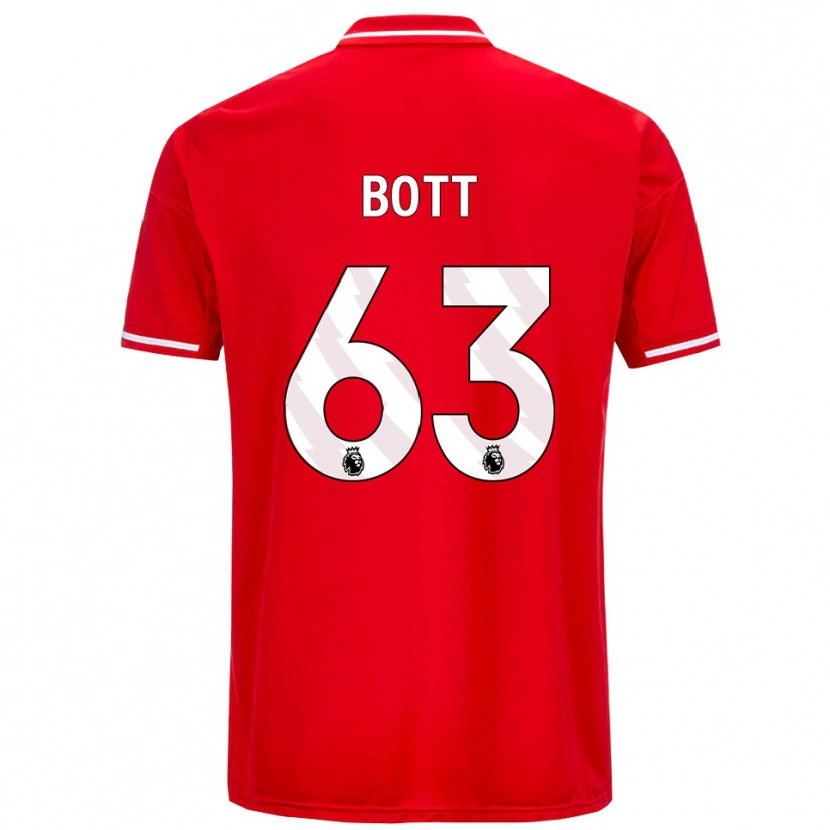 Danxen Barn Aaron Bott #63 Röd Vit Hemmatröja Matchtröjor 2025/26 Tröjor T-Tröja