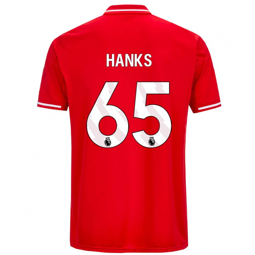 Danxen Barn Justin Hanks #65 Röd Vit Hemmatröja Matchtröjor 2025/26 Tröjor T-Tröja